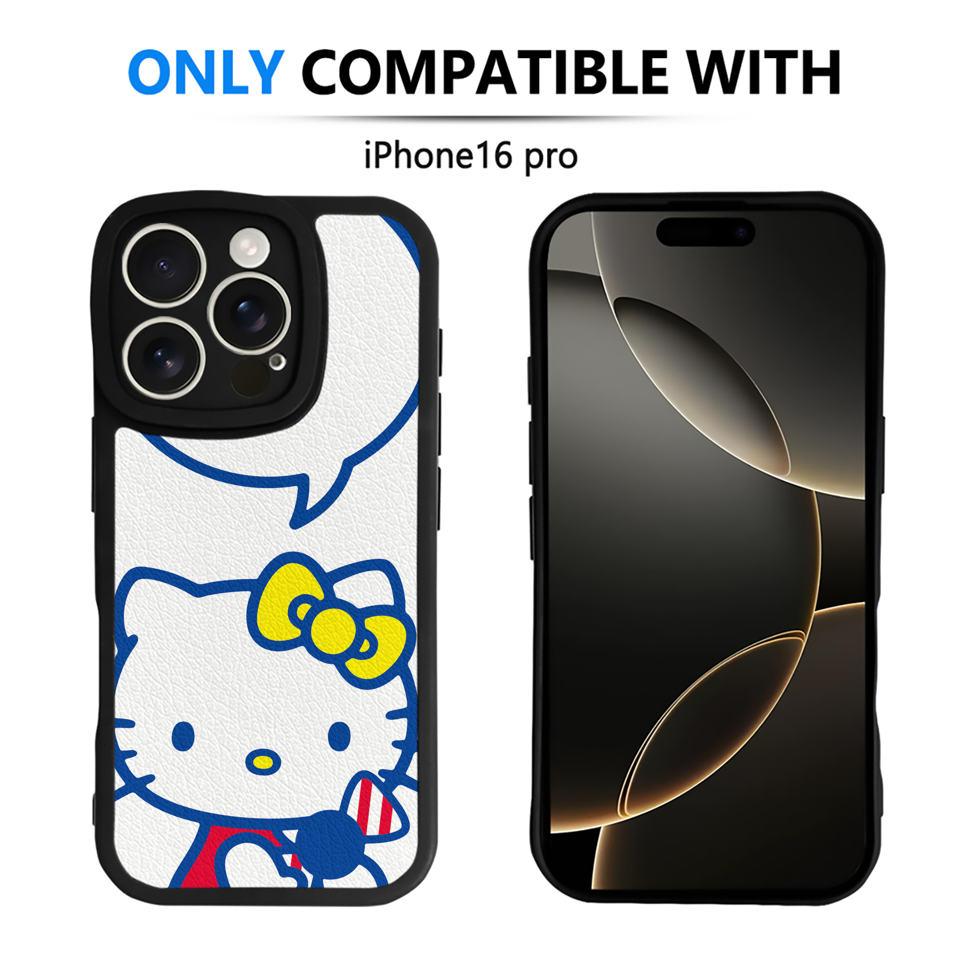 （画像用） Hello Kitty ハローキティ 【iPhone 16シリーズ対応】シリコンスマホケース（レザー調） 材質：シリコン